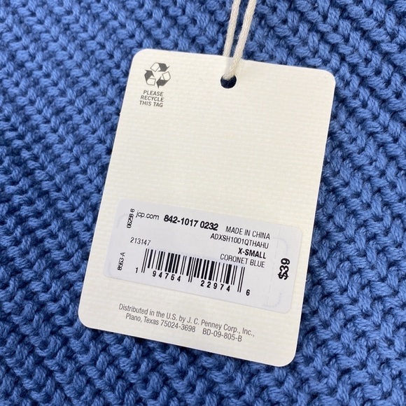 a.n.a Coronet Blue Knit Sweater XS NWT - Picture 5 of 6